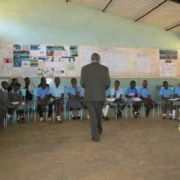 A classroom demonstration for the SDC delegation